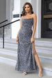 Sequin Backless Split Maxi Dress Bazaarbey