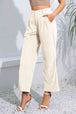 Buttoned  Straight Hem Long Pants Bazaarbey