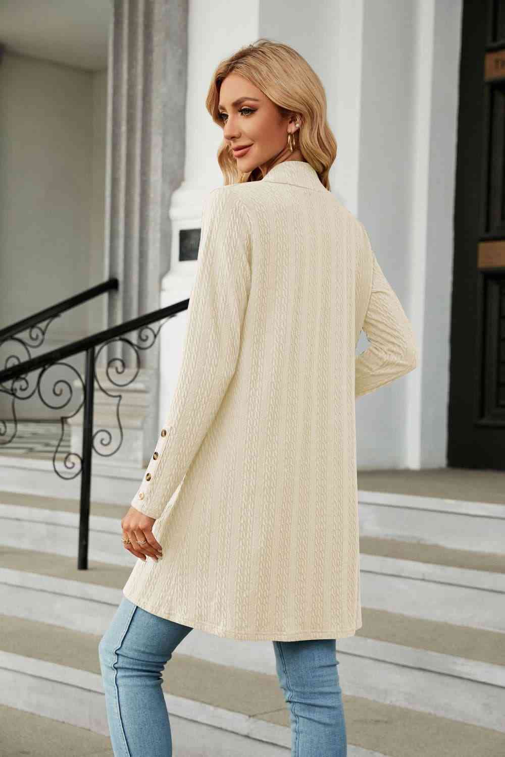 Long Sleeve  Cardigan Trendsi