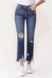  Jackie  High Rise Crop Straight Leg Jeans Trendsi