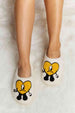 dy Love Heart Print Plush Slippers Trendsi