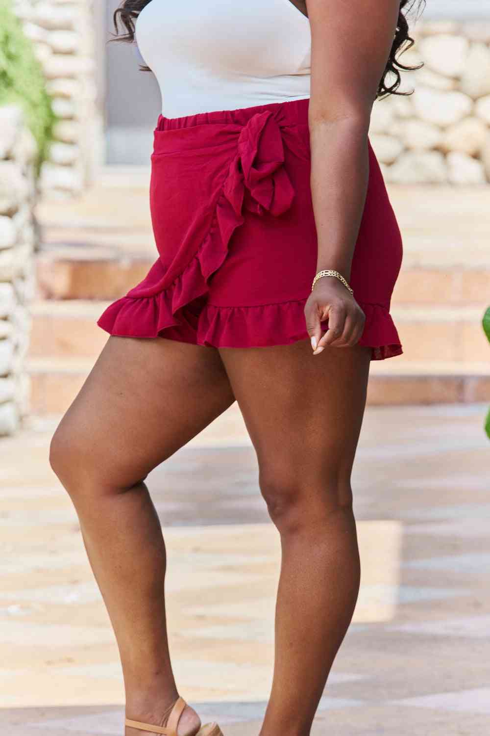  Remember Me Plus Size Ruffled Hem Skort Trendsi