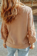 Plus Size Waffle -Knit V-Neck Long Sleeve Blouse Trendsi