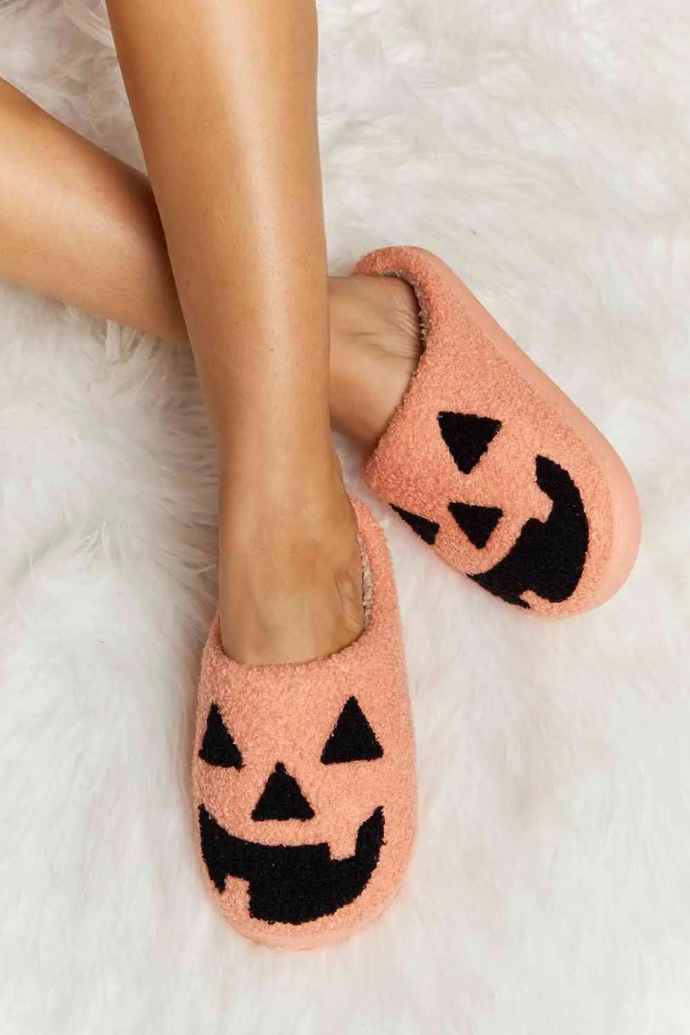 dy Printed Plush Slide Slippers Trendsi