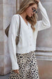 V-Neck Dropped Shoulder Cardigan Trendsi