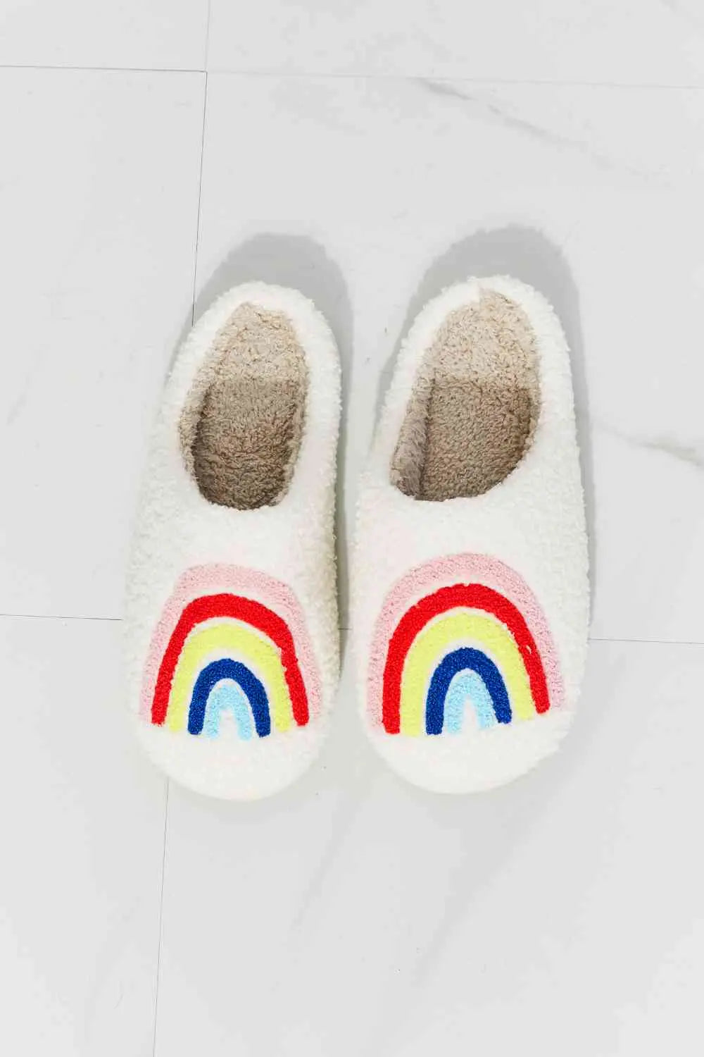 MMShoes Rainbow Plush Slipper Trendsi