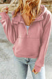  Half-Zip Thumbhole Sleeve Hoodie Bazaarbey