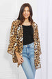 dy Wild Muse  Animal Print Kimono in Camel Bazaarbey