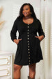  Scoop Neck Empire Waist Long Sleeve Magic Dress -BazaarBey - www.shopbazaarbey.com
