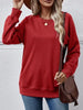 Round Neck Long Sleeve Sweatshirt Trendsi