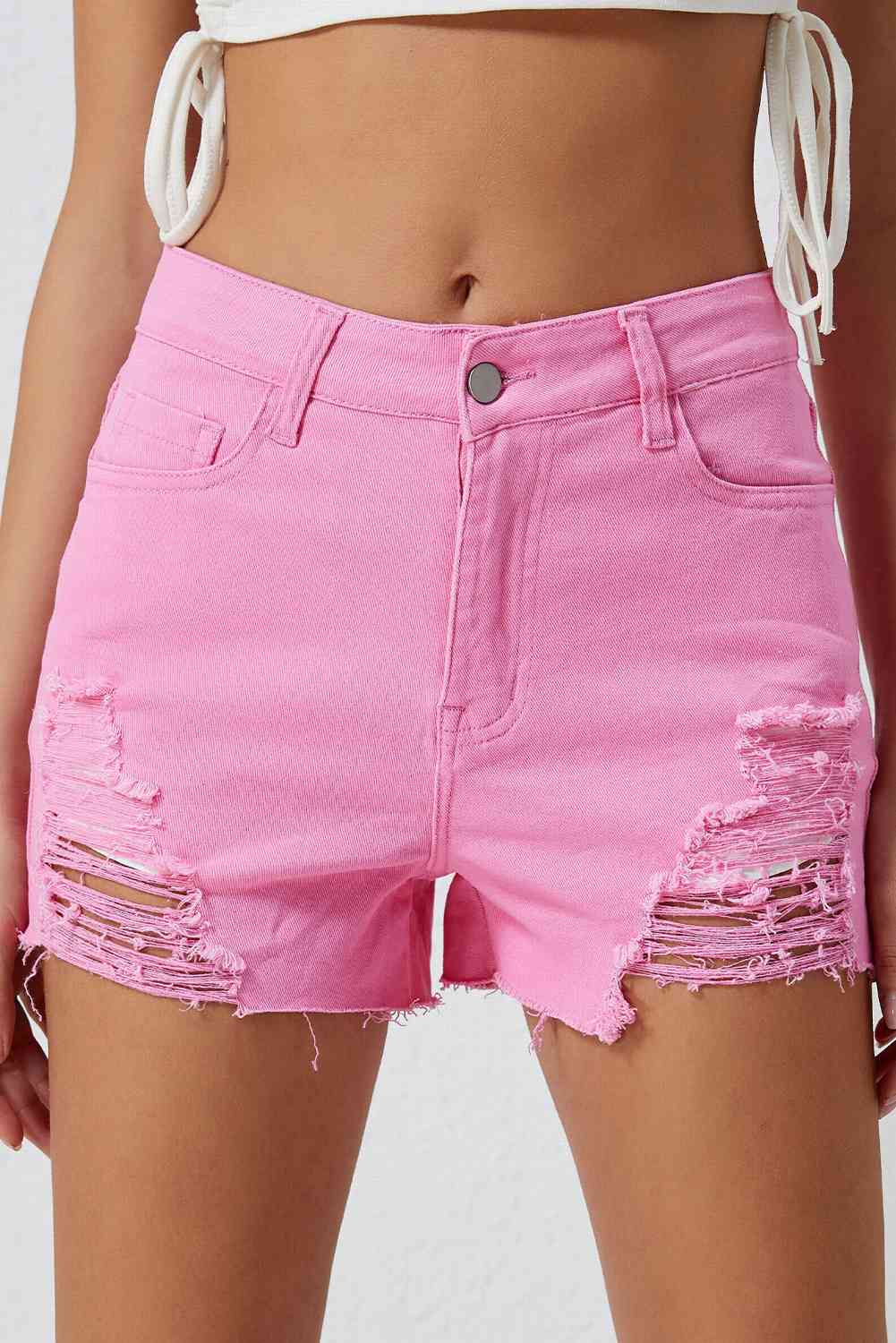 Distressed Denim Shorts Bazaarbey