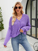  Button Front Long Sleeve Cardigan Trendsi