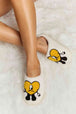 dy Love Heart Print Plush Slippers Trendsi