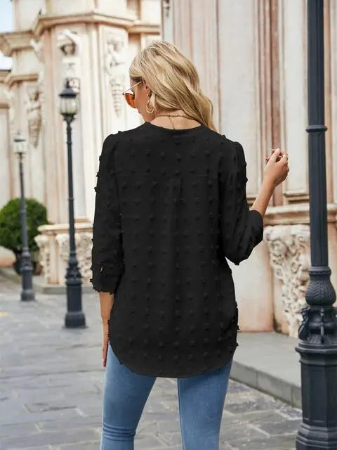  Notched Neck Blouse Bazaarbey