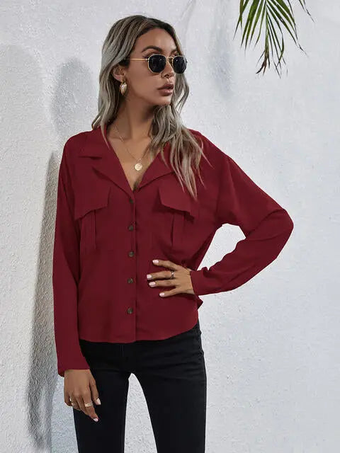 Collared Neck Button Down Shirt Bazaarbey