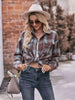 Plaid Dropped Shoulder Longline Shirt Trendsi