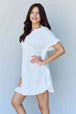 Ninexis Out Of Time Full Size Ruffle Hem Dress with Drawstring Waistband in White Bazaarbey