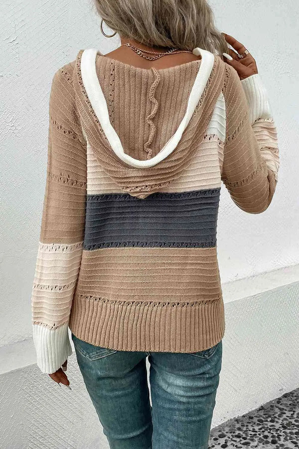  Drawstring Hooded Sweater Bazaarbey