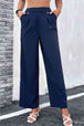 High-Rise Pleated Waist Wide Leg Pants Bazaarbey