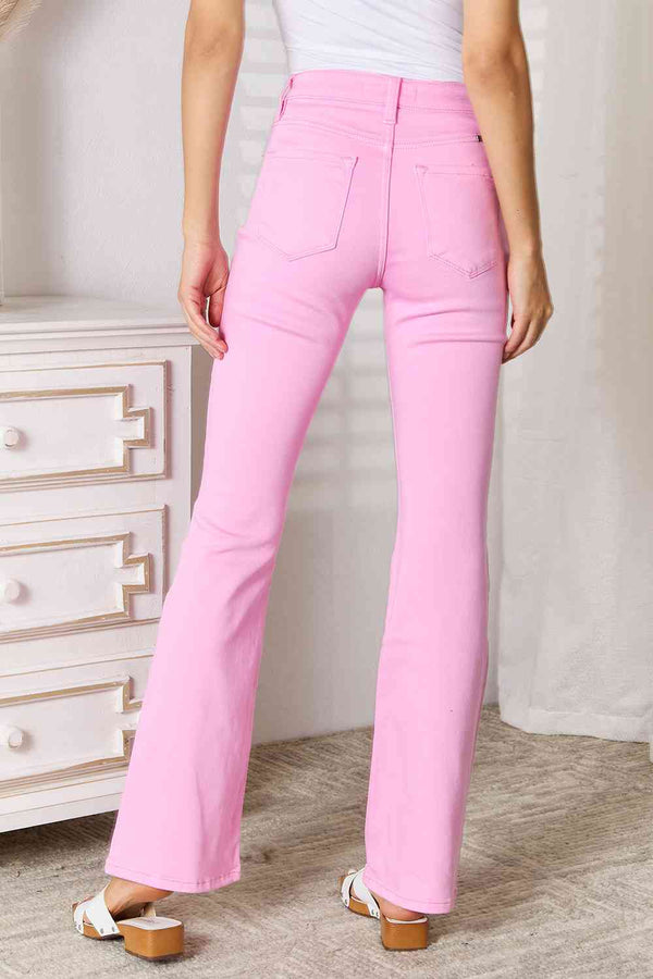  High Rise Bootcut Jeans Trendsi