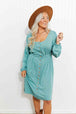 Scoop Neck Empire Waist Long Sleeve Mini Dress -BazaarBey - www.shopbazaarbey.com