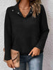 Half Buttoned Collared Neck Sweatshirt with Pocket Bazaarbey