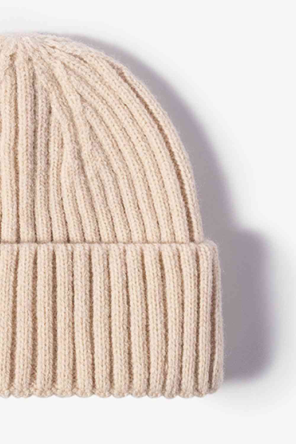 Rib-Knit Cuff Beanie Trendsi