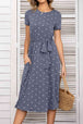 Belted Tee Dress With Pockets -BazaarBey - www.shopbazaarbey.com