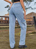 High Waist Cargo Jeans Trendsi