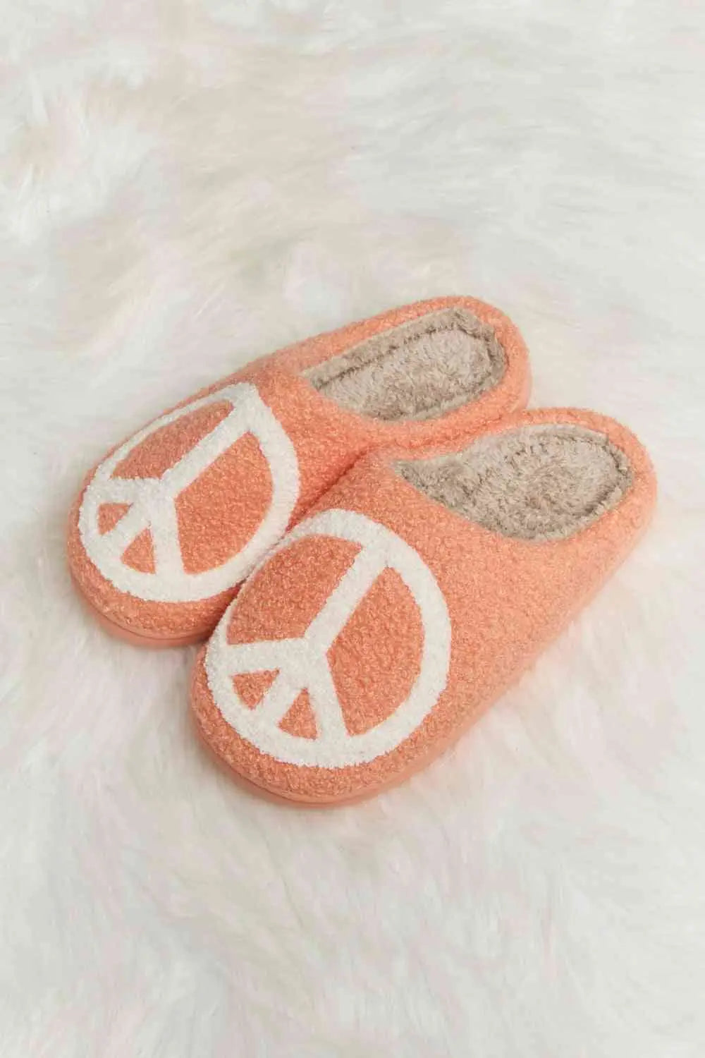 dy Printed Plush Slide Slippers Trendsi