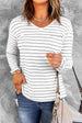 Striped Long Sleeve T-Shirt Trendsi