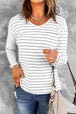 Striped Long Sleeve T-Shirt Trendsi