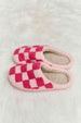 dy Checkered Print Plush Slide Slippers Trendsi