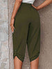 Full Size Roll-Tab Capris Pants Bazaarbey