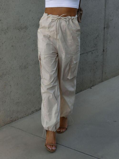 Drawstring Pants with Pockets Bazaarbey