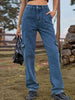 High Waist Cargo Jeans Trendsi