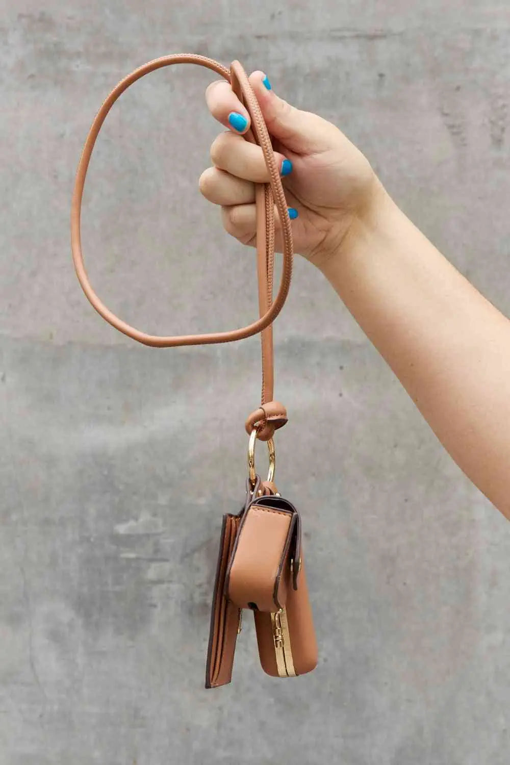  Vegan Leather 3-Piece Lanyard Set Trendsi