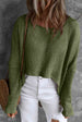 BazaarBey Round Neck High-Low Sweater 