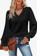  V-Neck Flounce Sleeve Blouse Trendsi