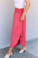  Comfort Princess Full Size High Waist Scoop Hem Maxi Skirt in Hot Pink Trendsi