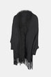 Fringe Open Front Long Sleeve Poncho Bazaarbey