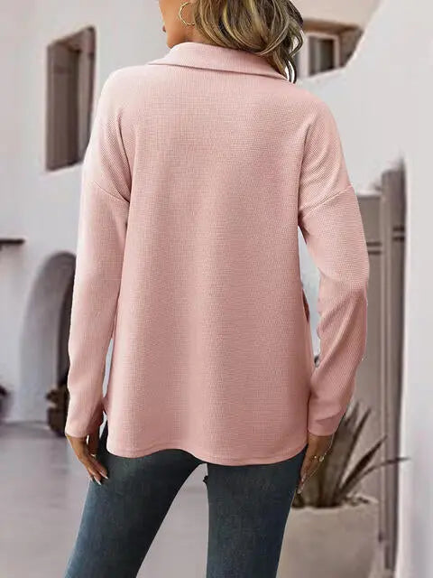   Half-Zip Drop Shoulder Sweatshirt Bazaarbey