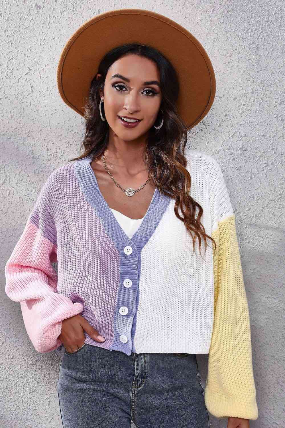  Ribbed Long Sleeve Cardigan Trendsi