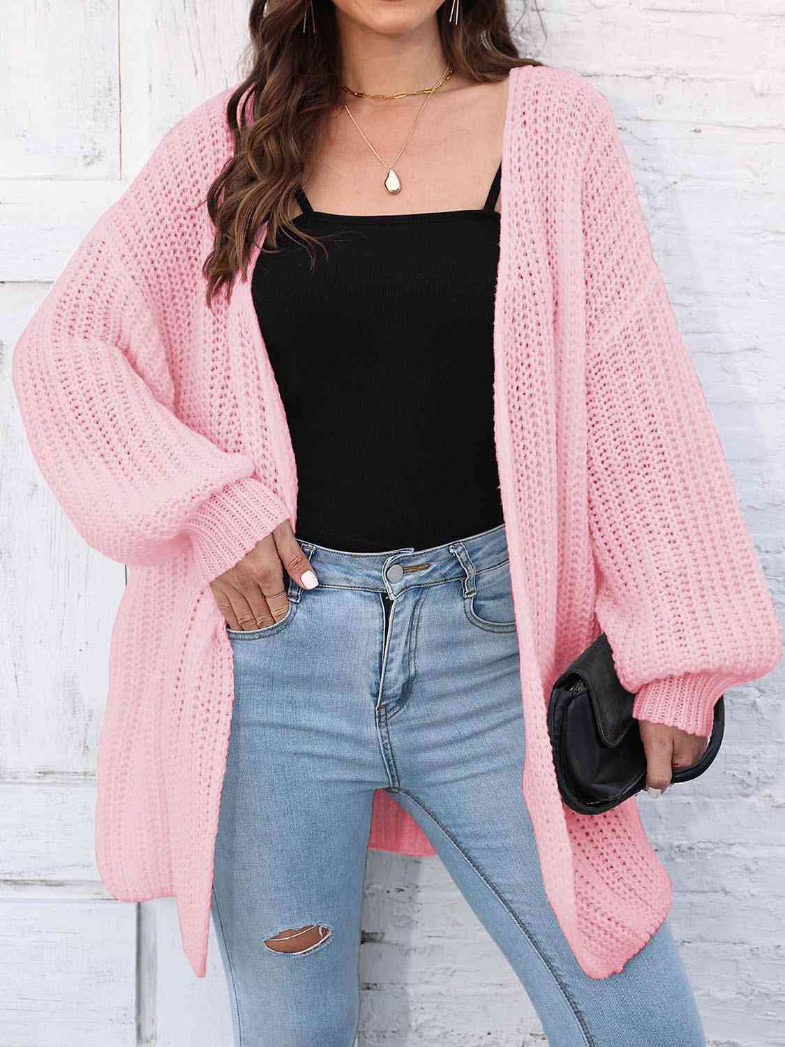  Dropped Shoulder  Cardigan Trendsi