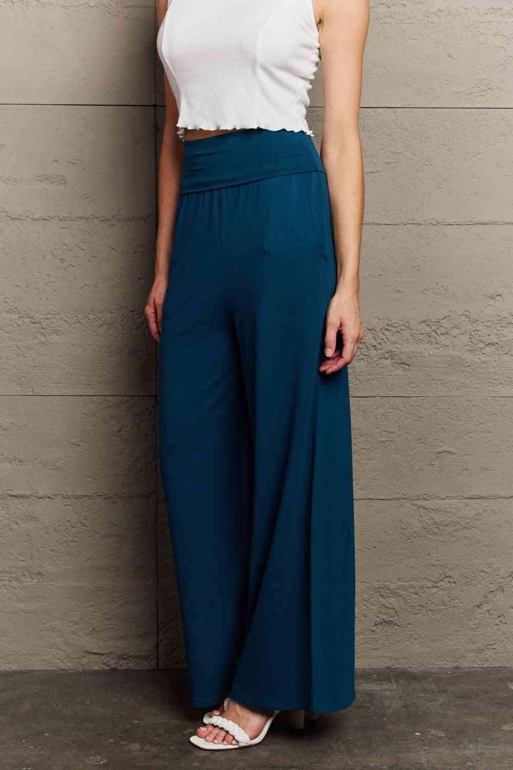 Culture Code My Best Wish Full Size High Waisted Palazzo Pants Bazaarbey