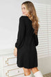  Scoop Neck Empire Waist Long Sleeve Magic Dress -BazaarBey - www.shopbazaarbey.com