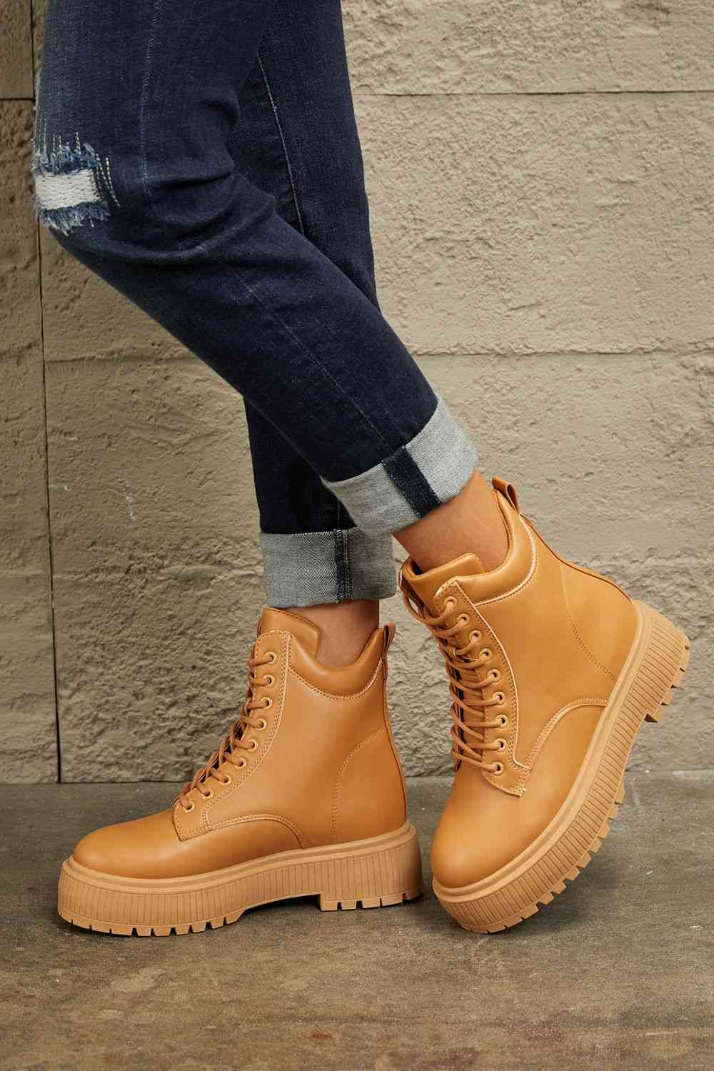  Platform Combat Boots Trendsi