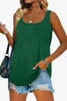 Curved Hem Square Neck Tank Bazaarbey