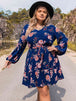 Plus Size V-Neck Long Sleeve Dress -BazaarBey - www.shopbazaarbey.com