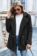  Lapel Collar Sherpa Coat Trendsi